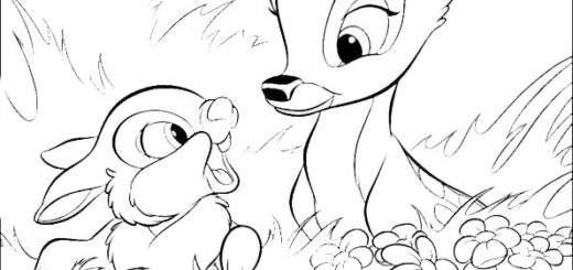 Ausmalbilder koslenlos-bambi-1