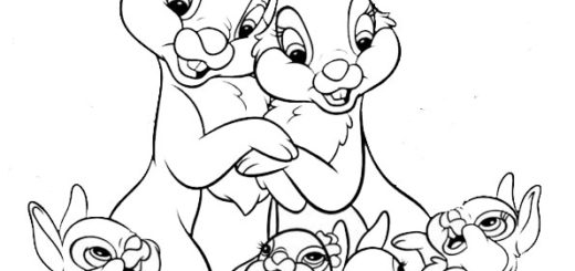 Ausmalbilder kostenlos- Bambi 5
