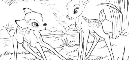 Ausmalbilder kostenlos- Bambi-8