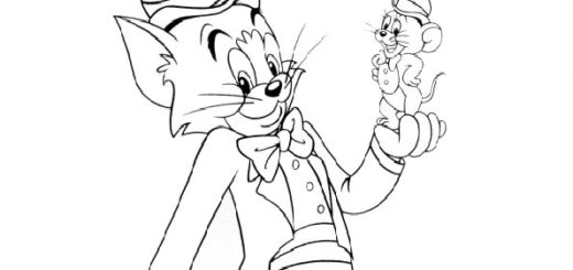 Ausmalbilder-Tom und Jerry-1