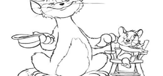 ausmalbilder kostenlos-Tom und Jerry-5