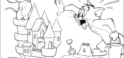 ausmalbilder kostenlos-Tom und Jerry-8