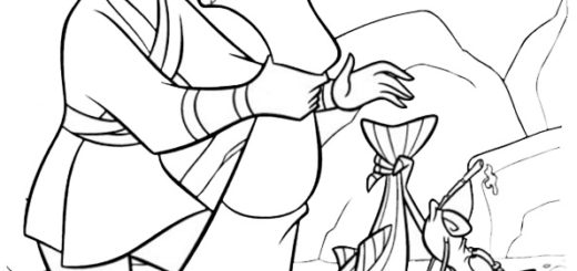 Ausmalbilder Disney Mulan-1