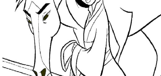 Ausmalbilder Disney Mulan-10