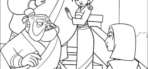 Ausmalbilder Disney Mulan-22