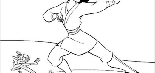 Ausmalbilder Disney Mulan-6