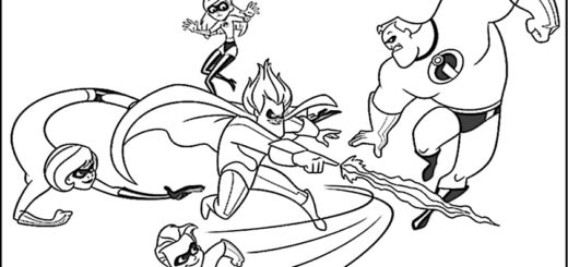 ausmalbilder disney die unglaublichen-5
