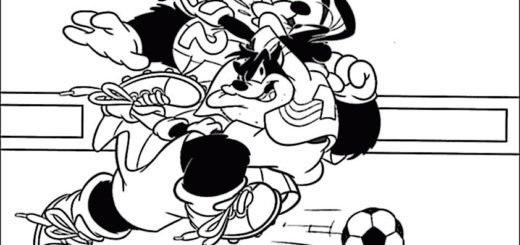 ausmalbilder disney fußball -3