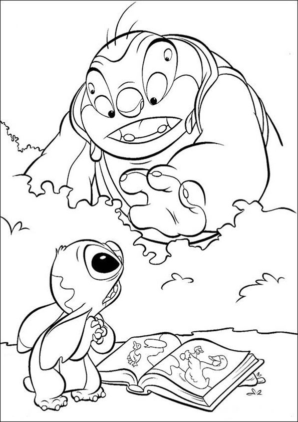 ausmalbilder disney  lilo und stitch-11