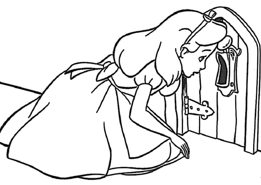 ausmalbilder disney  alice im wonderland -4