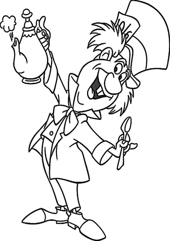 ausmalbilder disney  alice im wunderland -10