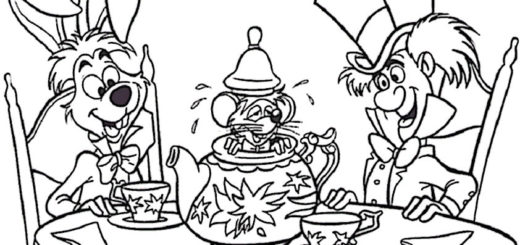 ausmalbilder disney alice im wonderland , malvorlagen alice im wunderland -6