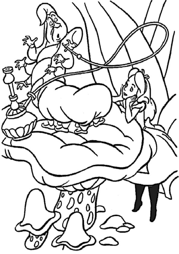ausmalbilder disney  alice im wunderland -8