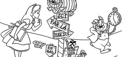 ausmalbilder disney alice im wunderland -11