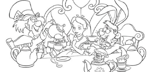 ausmalbilder disney alice im wunderland -12