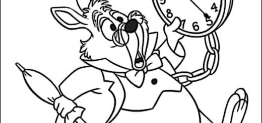 ausmalbilder disney alice im wunderland -13
