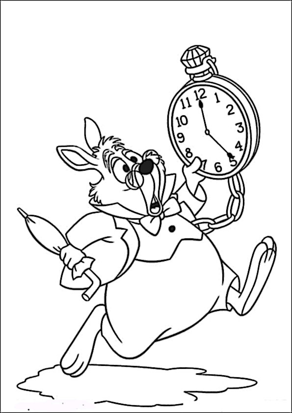 ausmalbilder disney  alice im wunderland -13