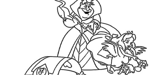 ausmalbilder disney alice im wunderland -16