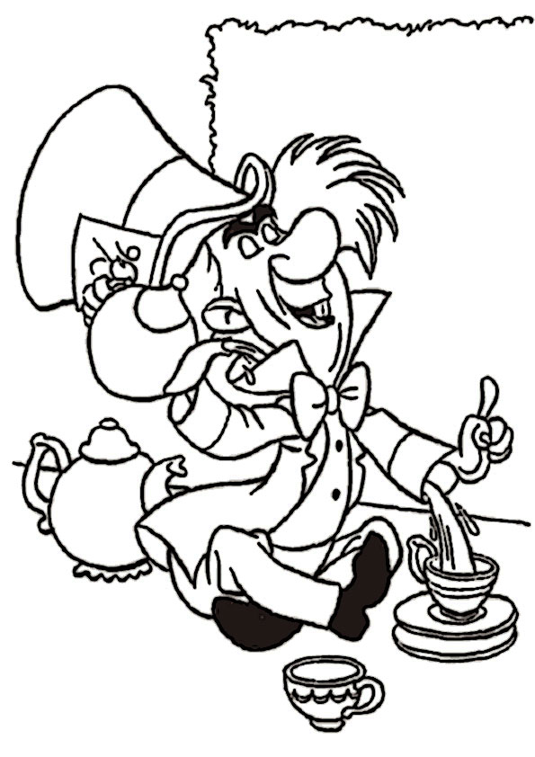 ausmalbilder disney  alice im wunderland -18