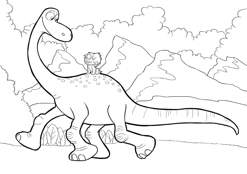 ausmalbilder disney der gute dinosaurier-8