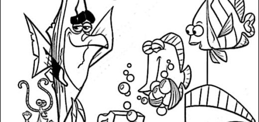 ausmalbilder disney nemo und dora -17