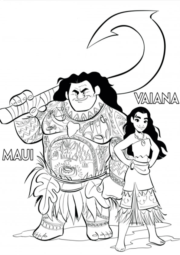 ausmalbilder disney vaiana-12