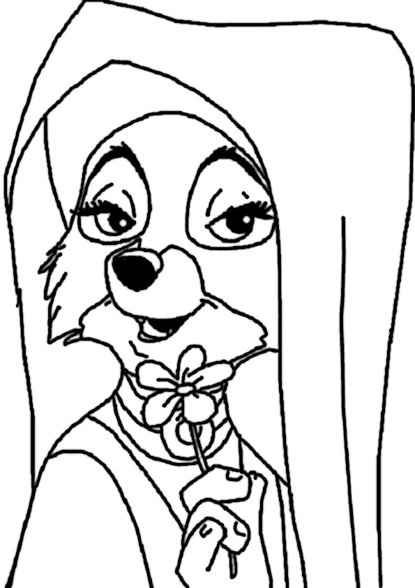 ausmalbilder disney robin hood-1