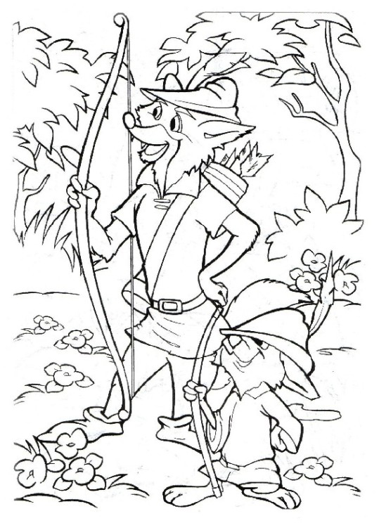 ausmalbilder disney robin hood-12