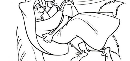 ausmalbilder disney robin hood-13