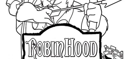 ausmalbilder disney robin hood-14