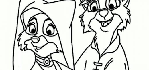 ausmalbilder disney robin hood-15