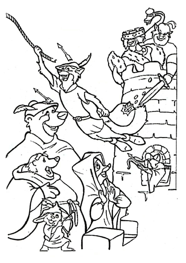 ausmalbilder disney robin hood-19