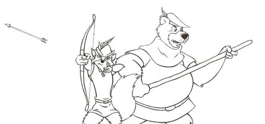 ausmalbilder disney robin hood-7