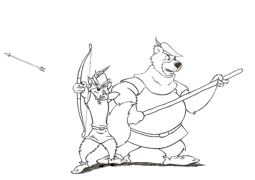 ausmalbilder disney robin hood-7