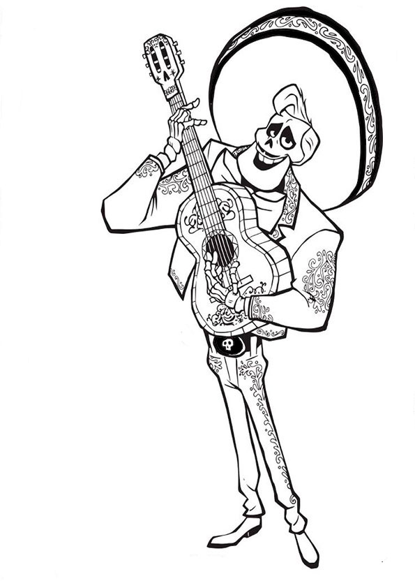 ausmalbilder disney coco -2