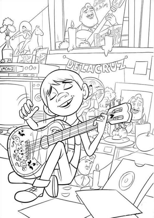 ausmalbilder disney coco -13