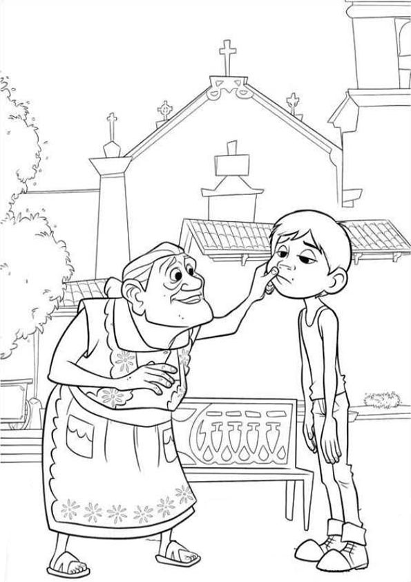 ausmalbilder disney coco -15