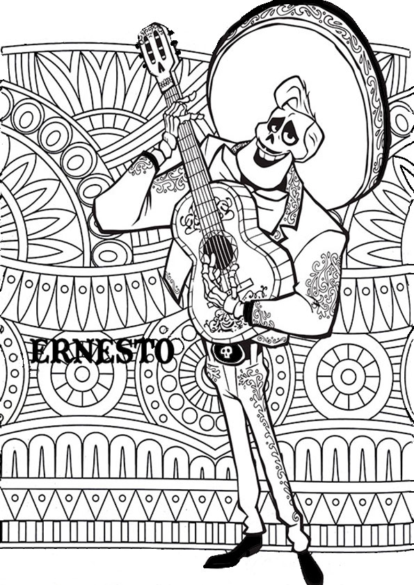 ausmalbilder disney coco -17