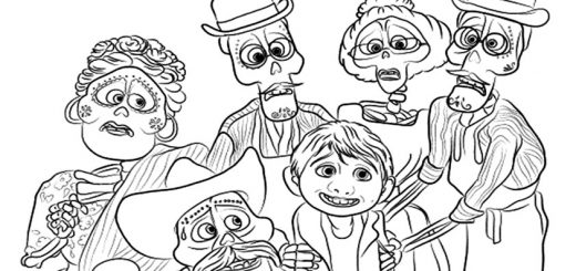 ausmalbilder disney coco -7