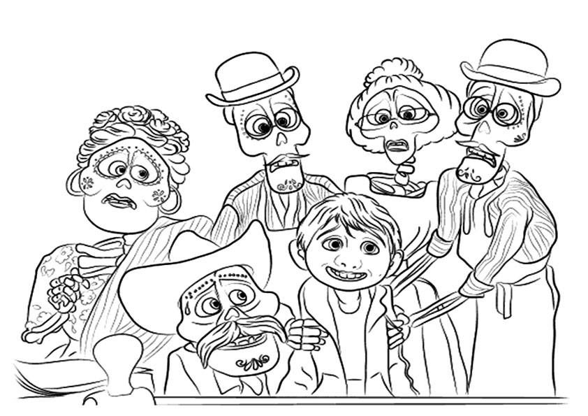 ausmalbilder disney coco -7