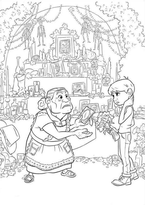 ausmalbilder disney coco -9