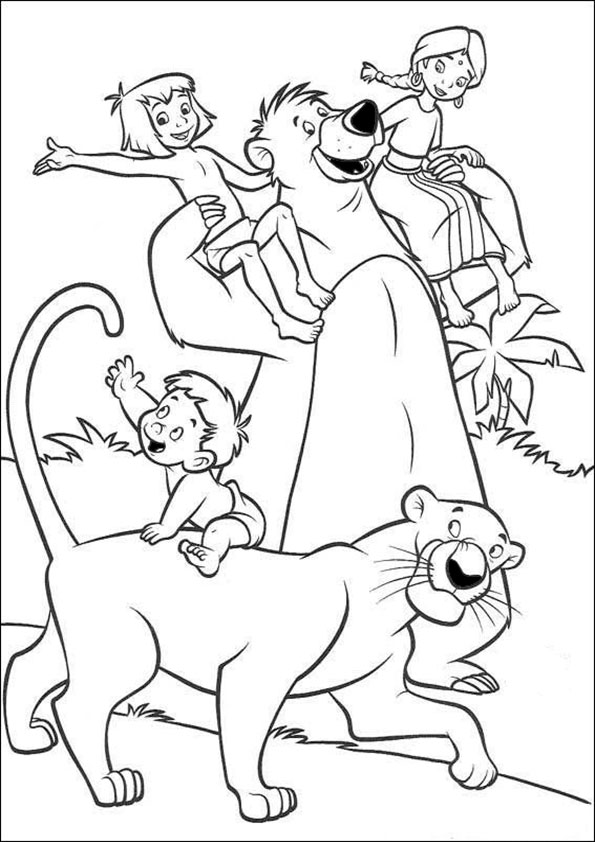 ausmalbilder disney das dschungelbuch -3